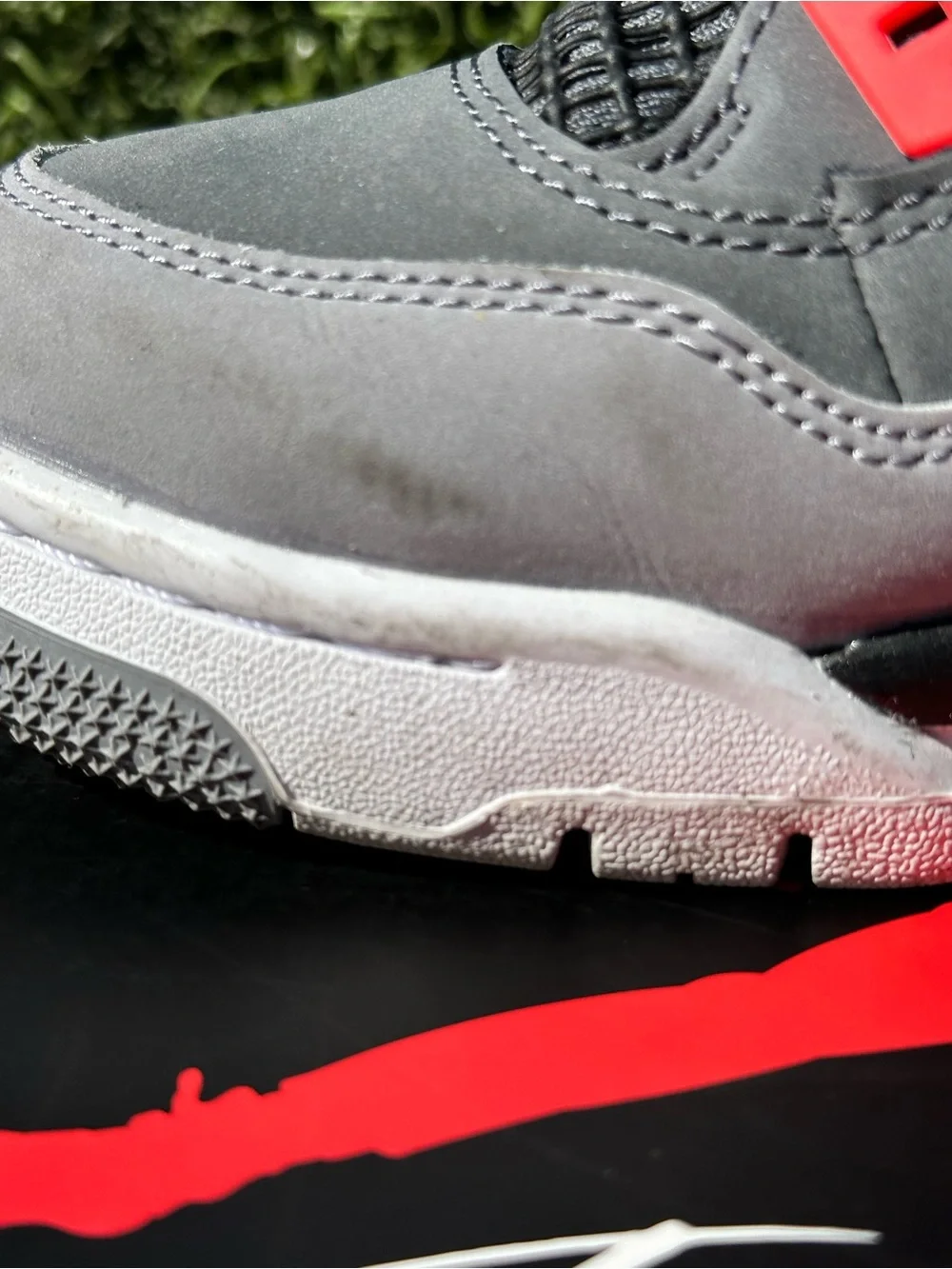 Air Jordan 4 Retro (GS) Box Label - Dark Grey/Infrared 23/Black size 6.5Y